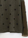 YANYAN KNITS Fall/Winter 2025: Daisy Work Jacket / V-Neck Vest / DAISY Maxi Skirt YYK-YYW25-2051-LV (Jacket)